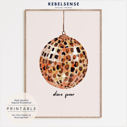 Leopard Disco Ball Print