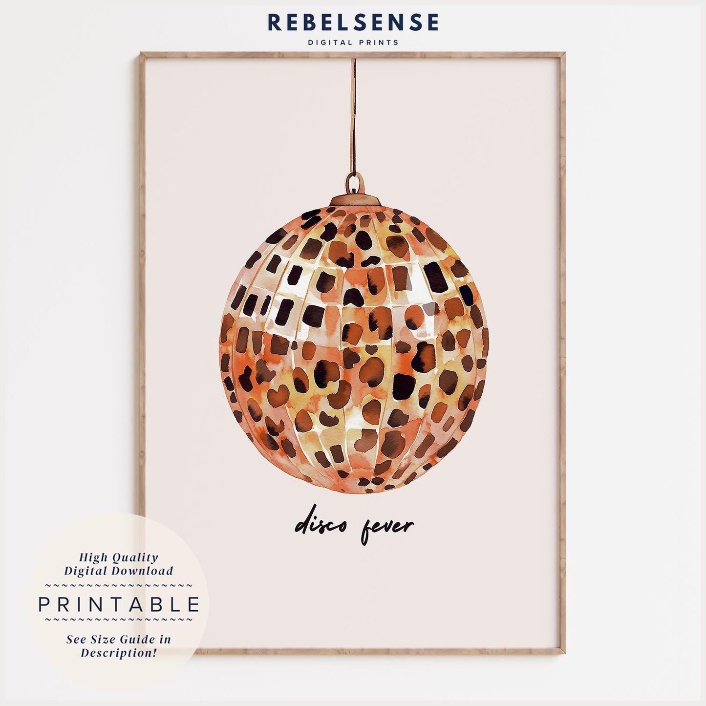 Leopard Disco Ball Print