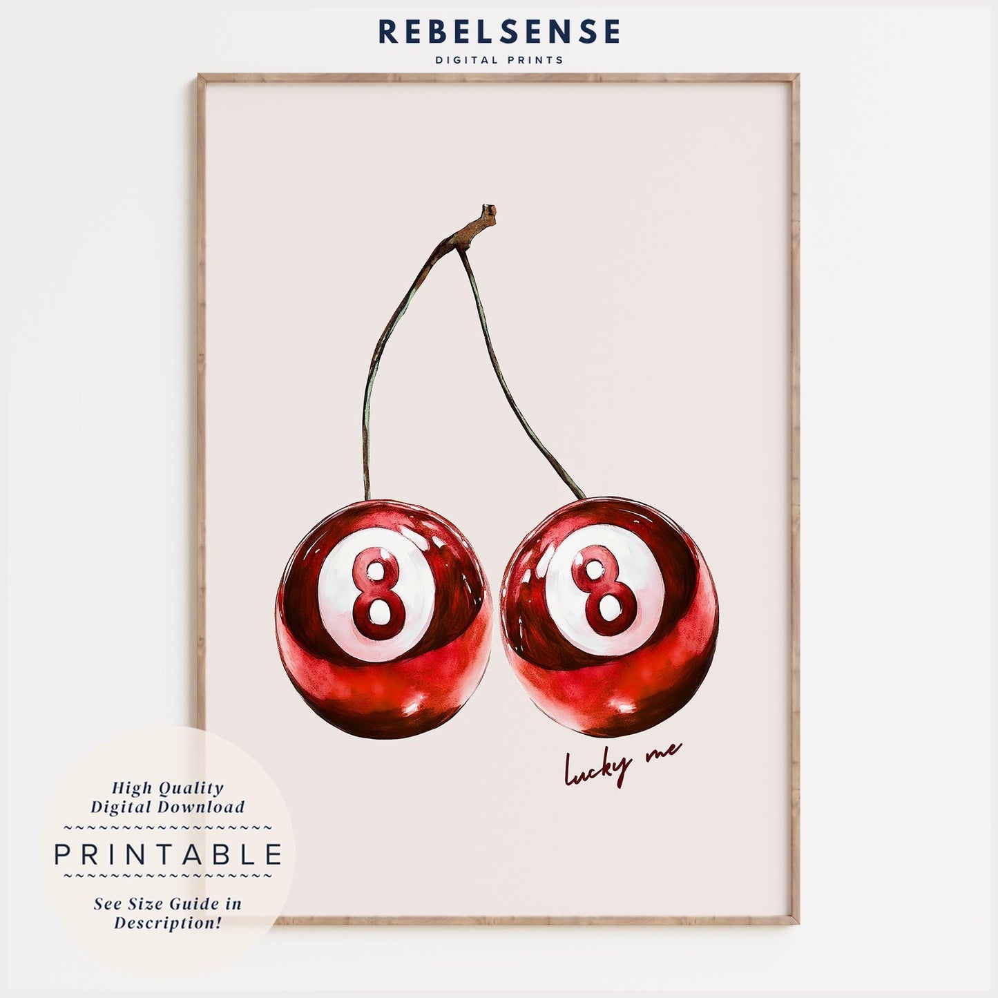 Pool Ball Cherry Print