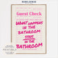 Funny Pink Bathroom Print