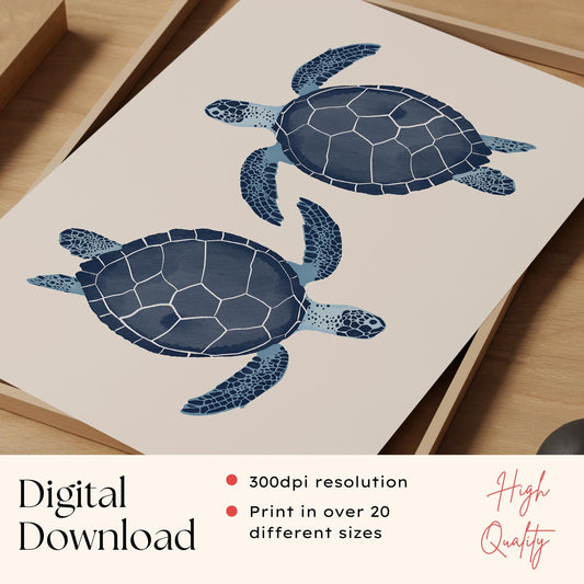 Watercolor Sea Turtle Print