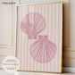 Pink Seashells Watercolor Print