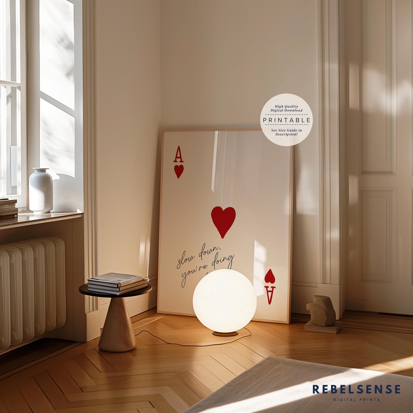 Slow Down Playing Card Print