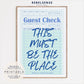 Blue Guest Check Print
