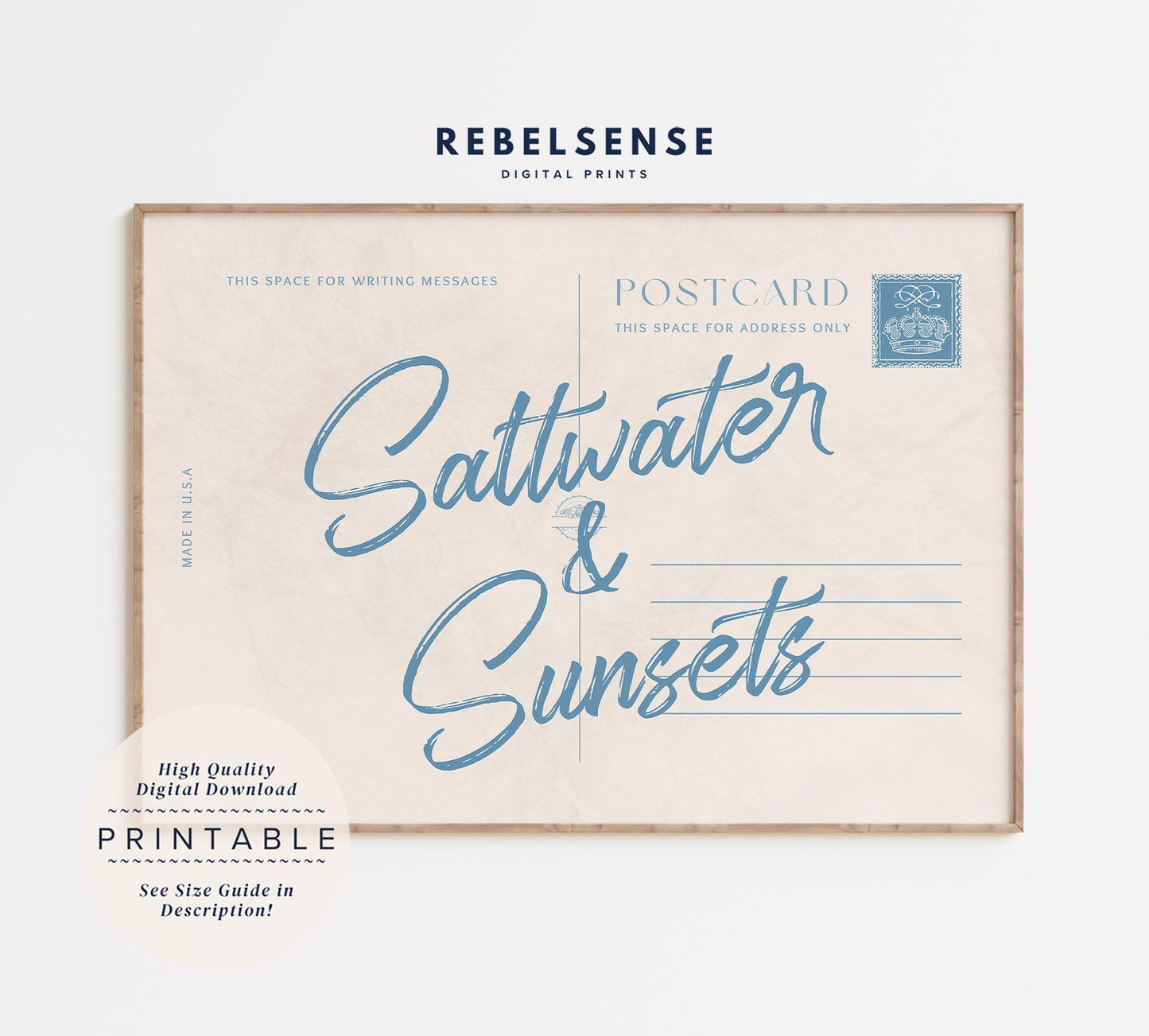 Light Blue Beachy Print