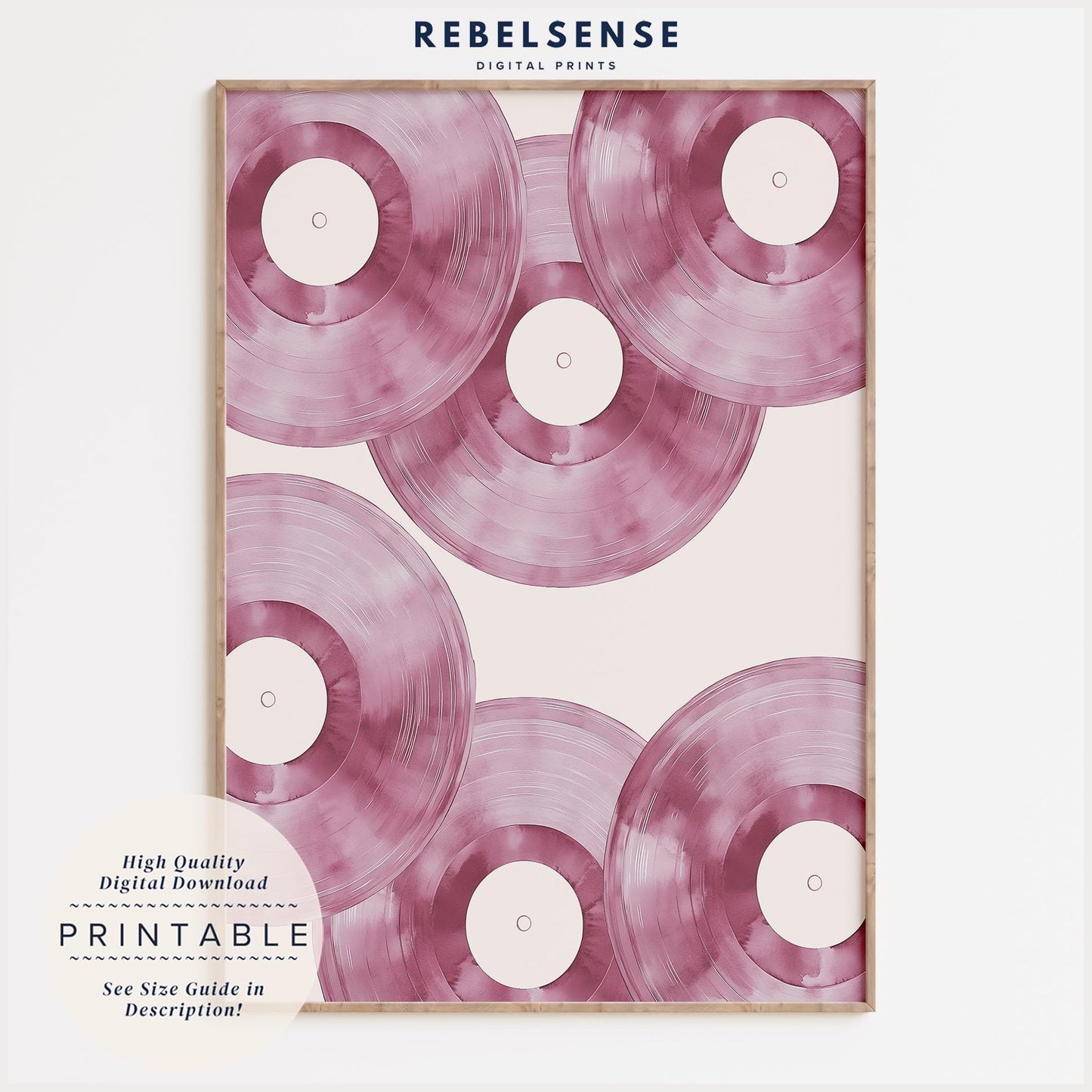 Pink Vinyl Record Art Print