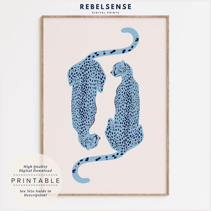 Blue Cheetah Print