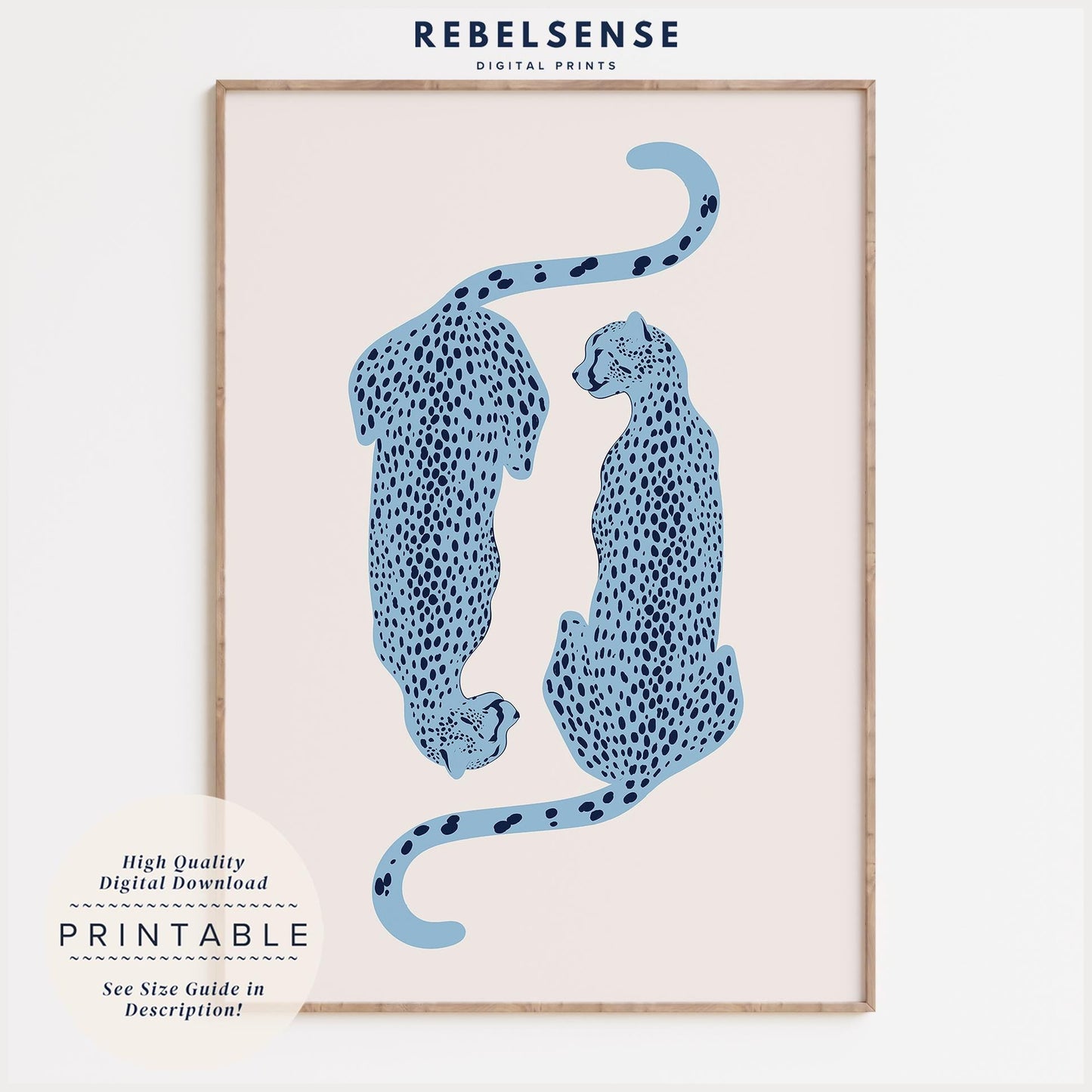 Blue Cheetah Print