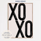 Black XOXO Print
