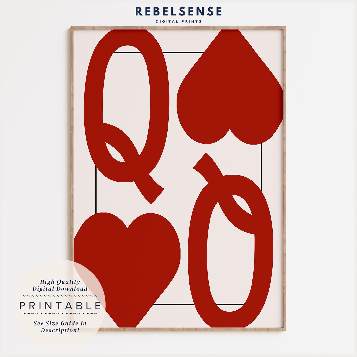 Queen of Hearts Card Print