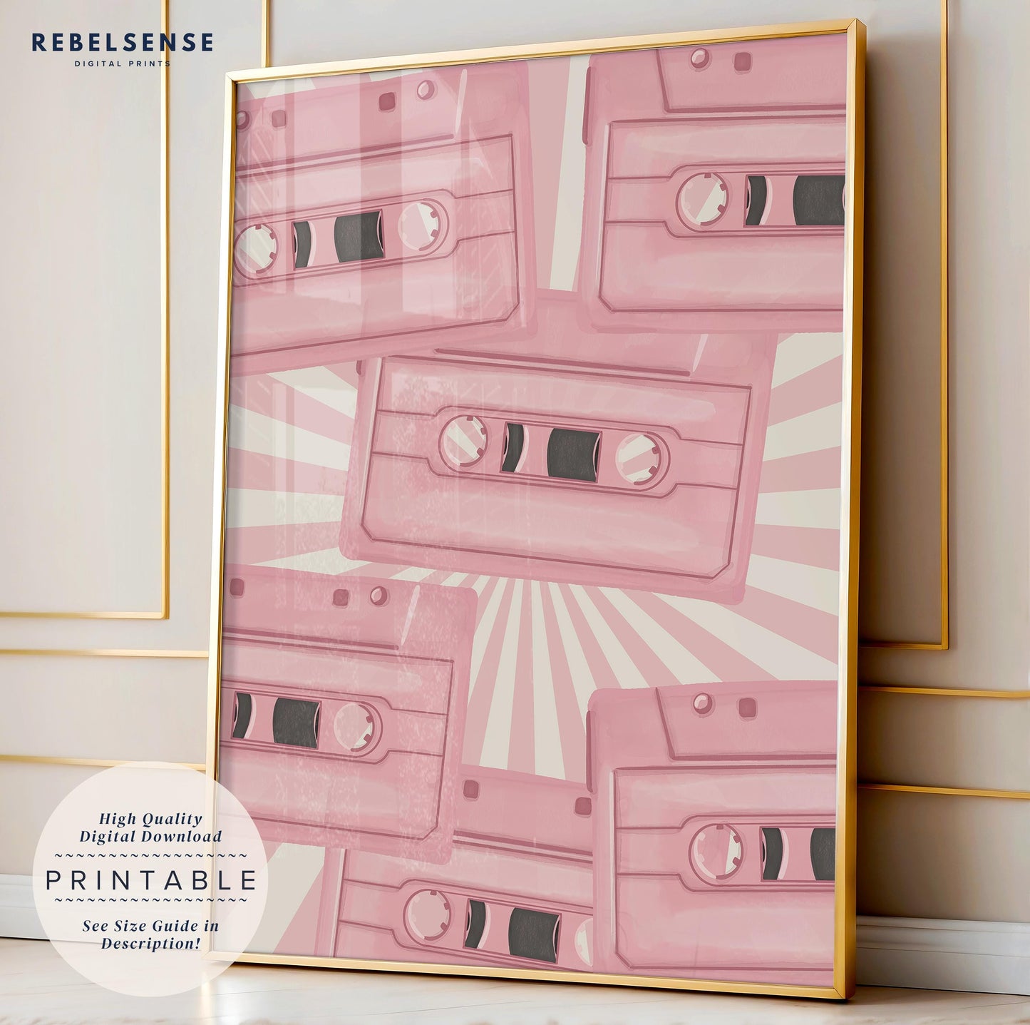 Pink Cassette Print
