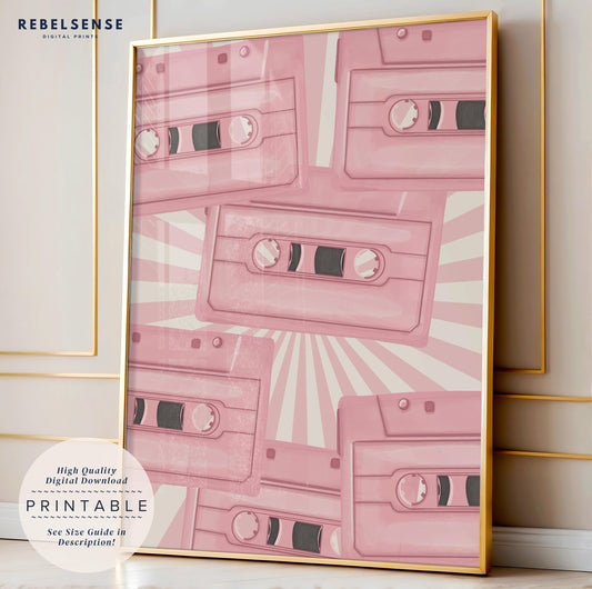 Pink Cassette Print