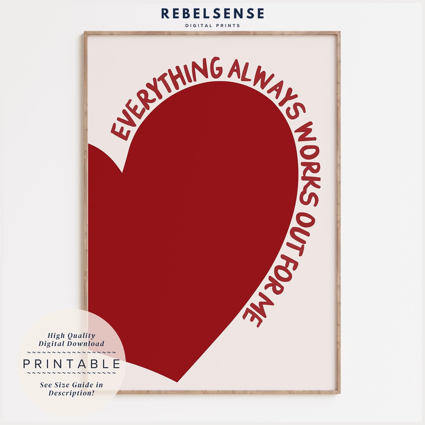 Red Heart Print