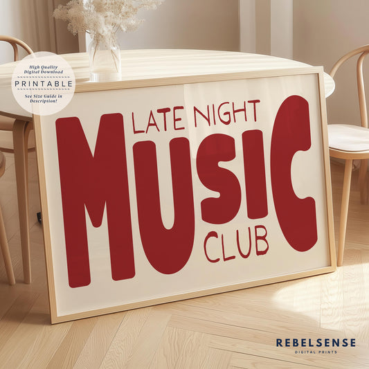 Late Night Music Club Print