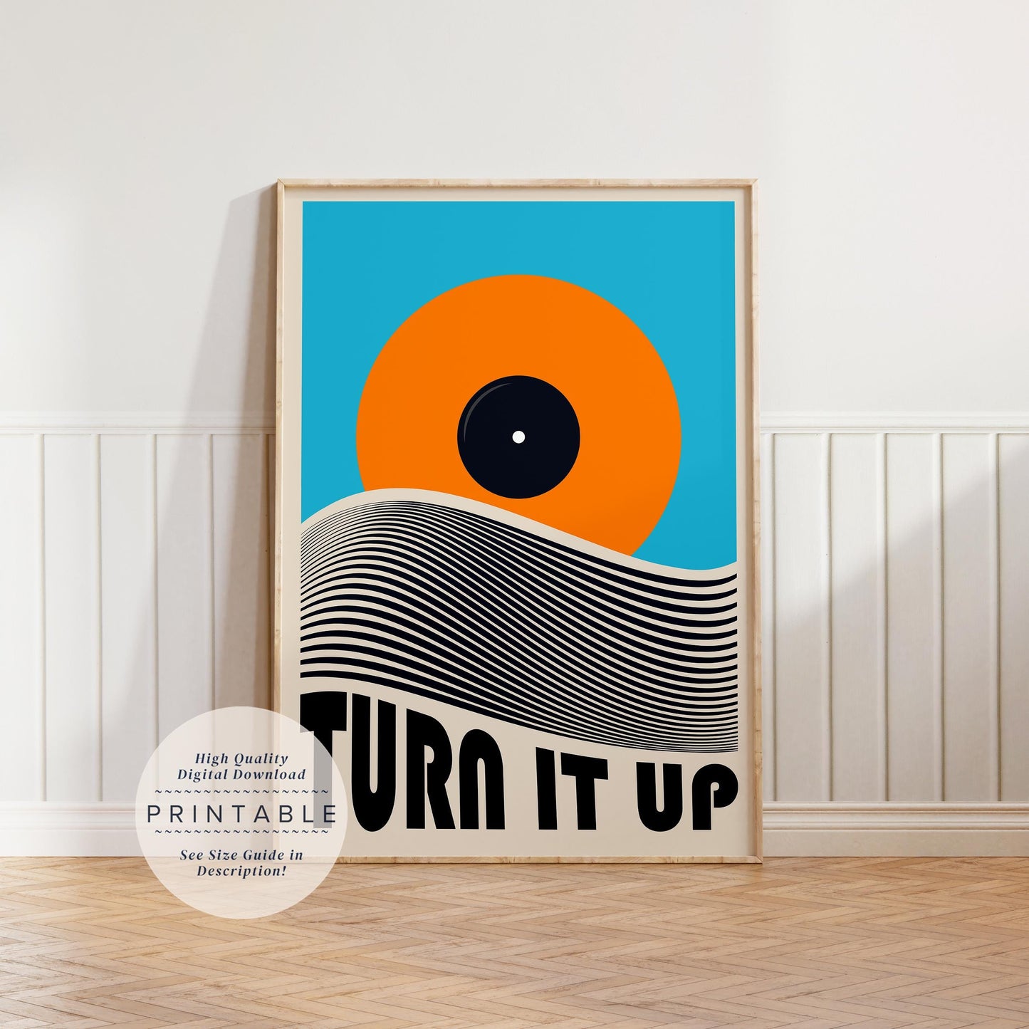 Geometric Vinyl Record Art Print