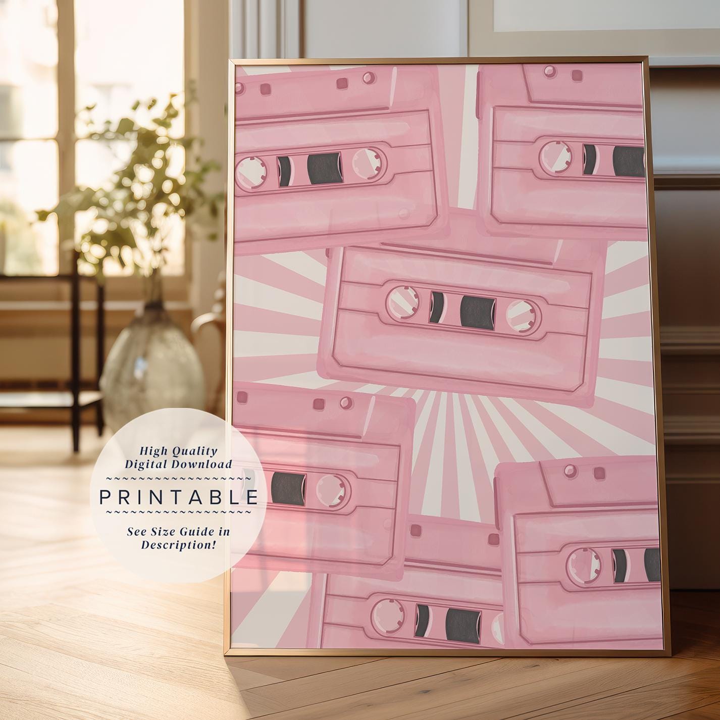 Pink Cassette Print