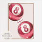 Pink 8 Pool Ball Lucky Me Print