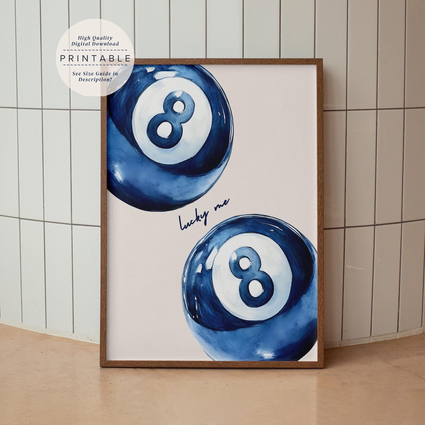 Blue 8 Ball Print