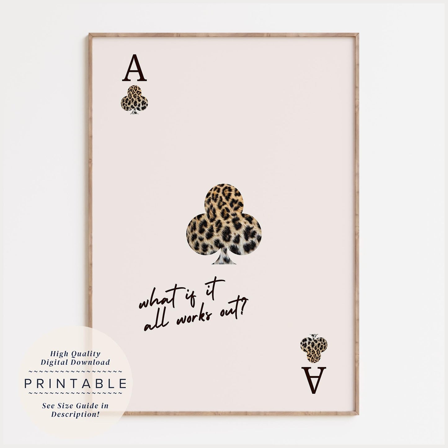 Leopard Ace Card Print