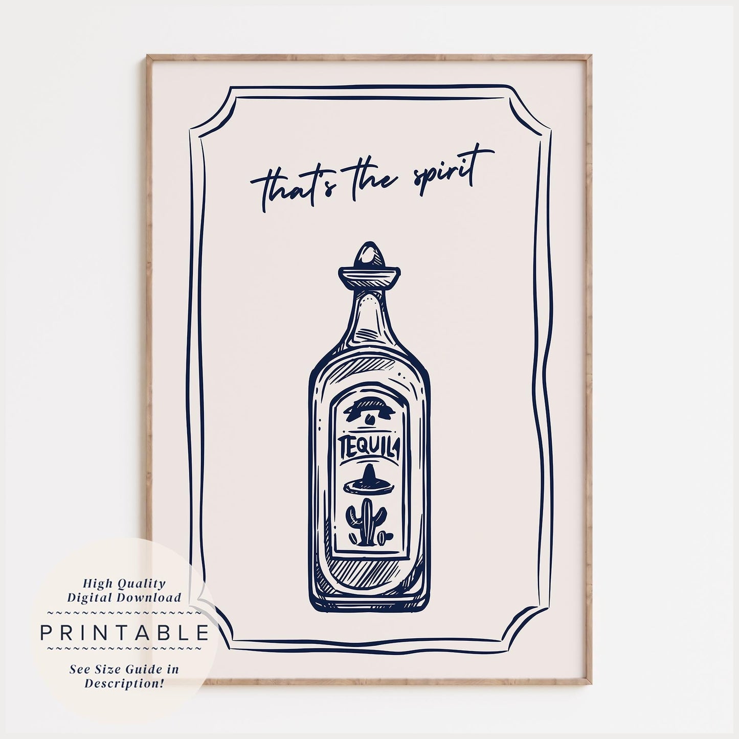 Tequila Bar Cart Print