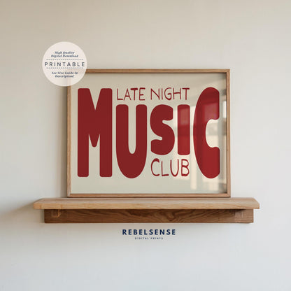 Late Night Music Club Print