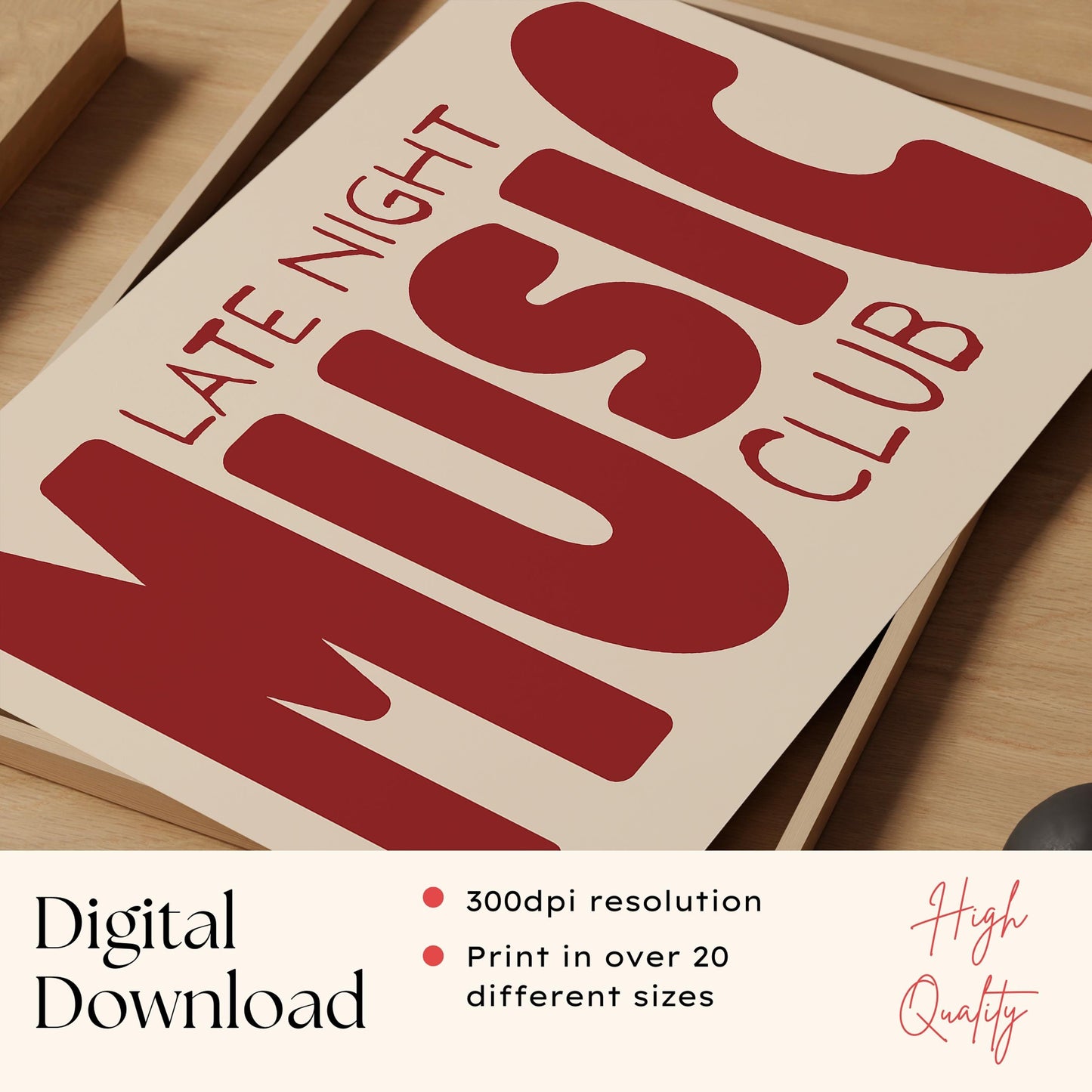 Late Night Music Club Print