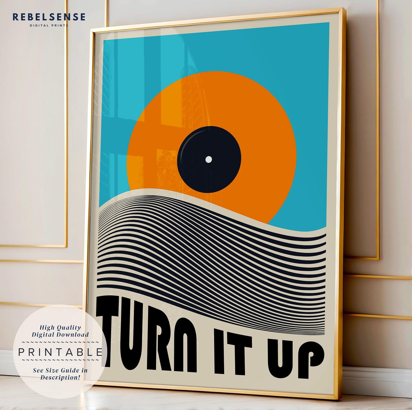 Geometric Vinyl Record Art Print