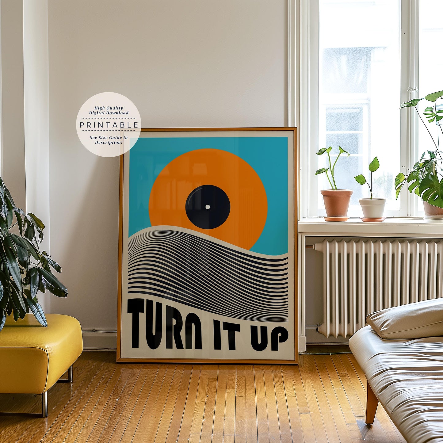 Geometric Vinyl Record Art Print