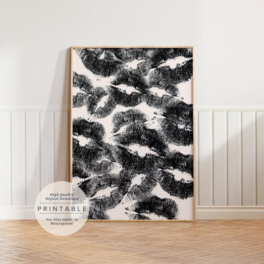 Black Lipstick Print