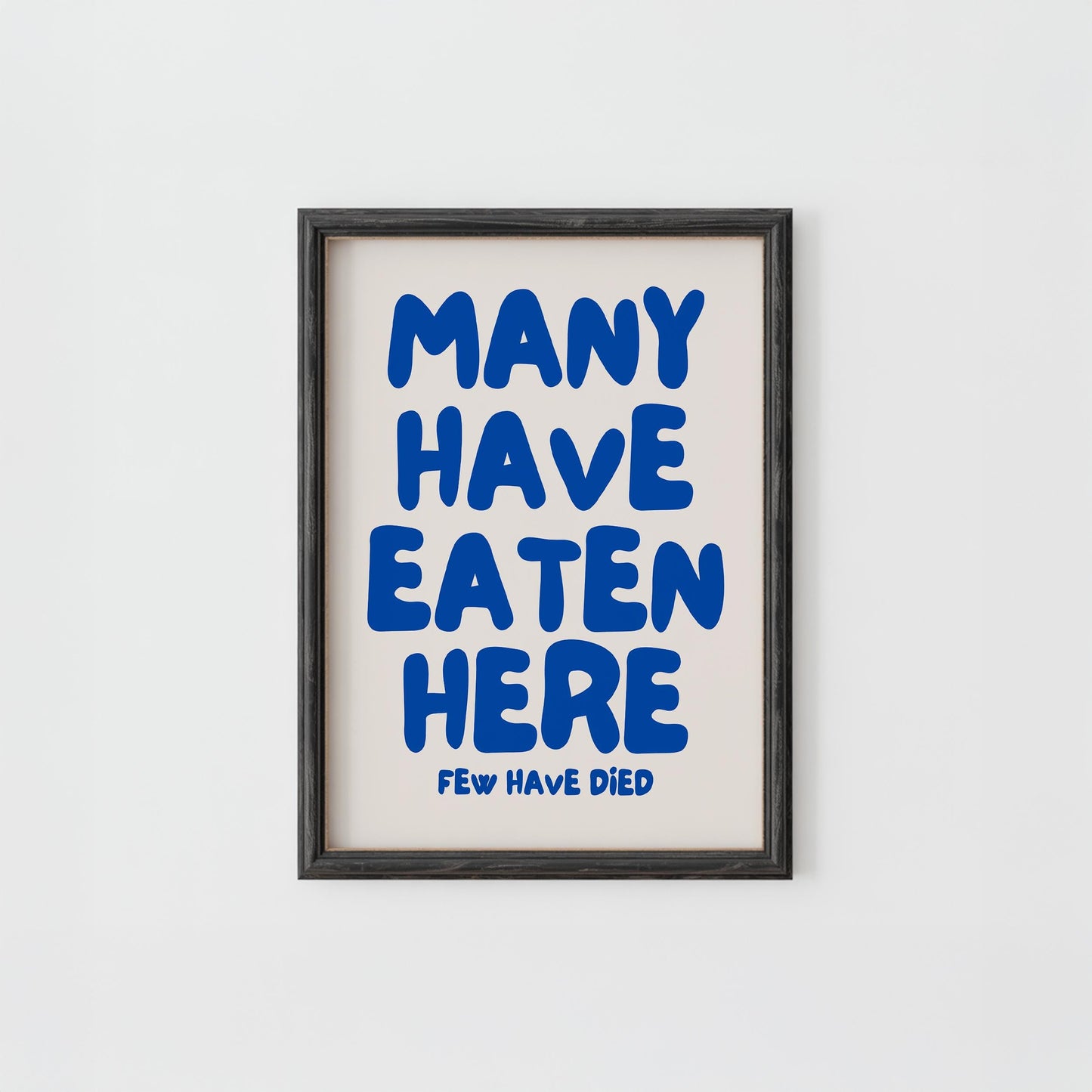 Blue Kitchen Quote Print