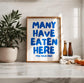 Blue Kitchen Quote Print