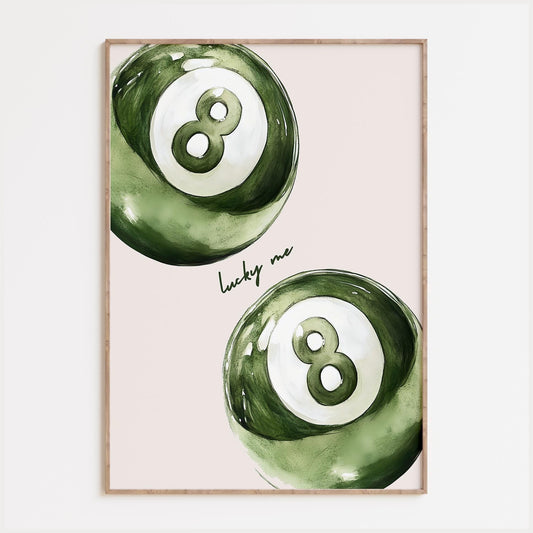 Retro 8 Ball Print