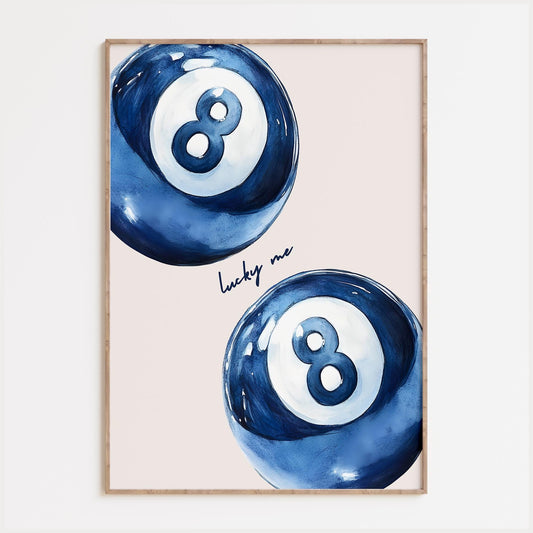 Retro 8 Ball Print