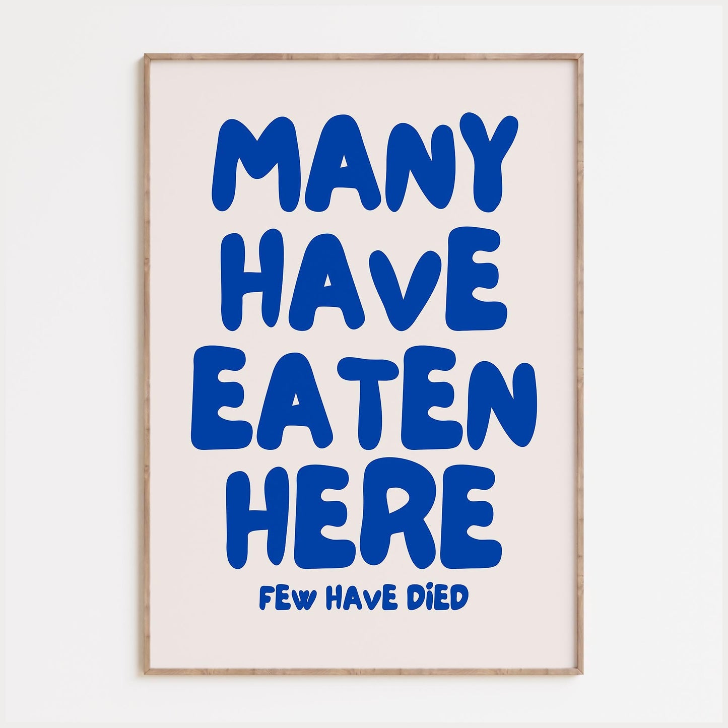 Blue Kitchen Quote Print