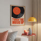 Turn The Music Up Vinyl Print