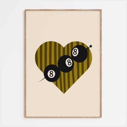 Pool Ball Olives Print