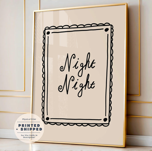 Night Night Bedroom Print