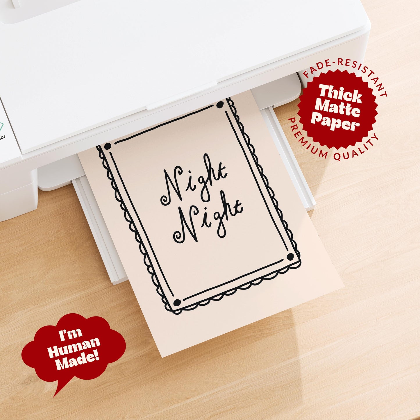 Night Night Bedroom Print