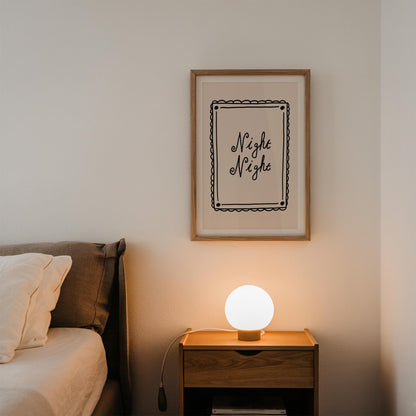 Night Night Bedroom Print