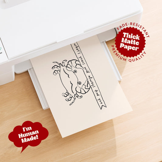 'What's Yours' Motivational Crab Print