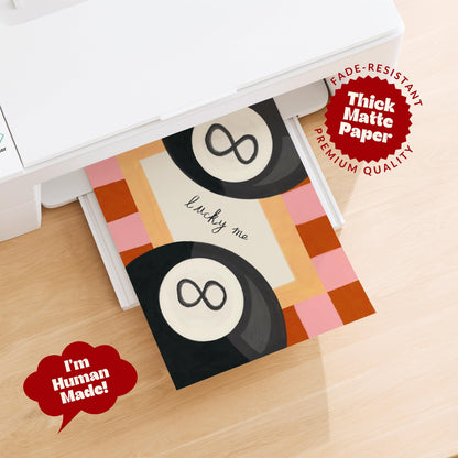 Lucky Me 8 Ball Art Print