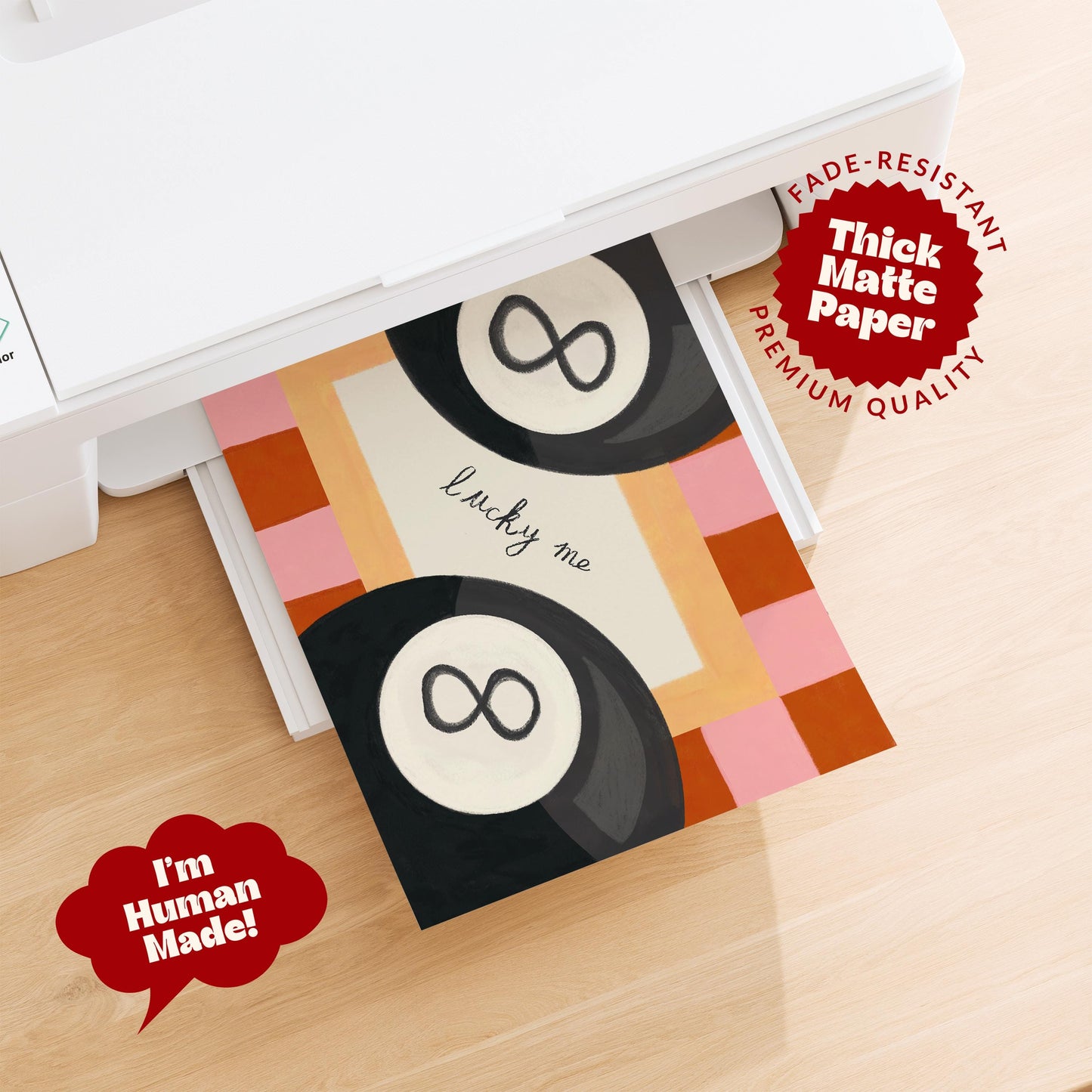 Lucky Me 8 Ball Art Print