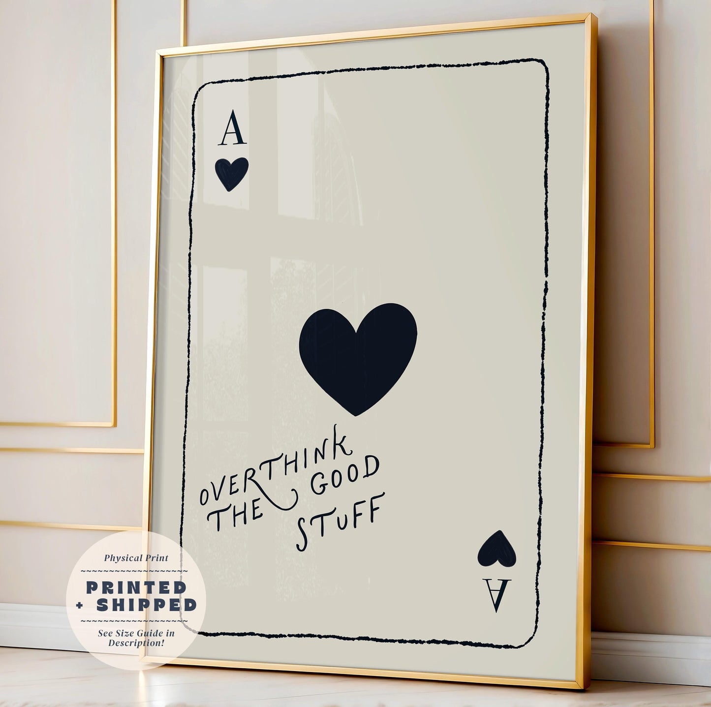 Motivational Playing Card Print