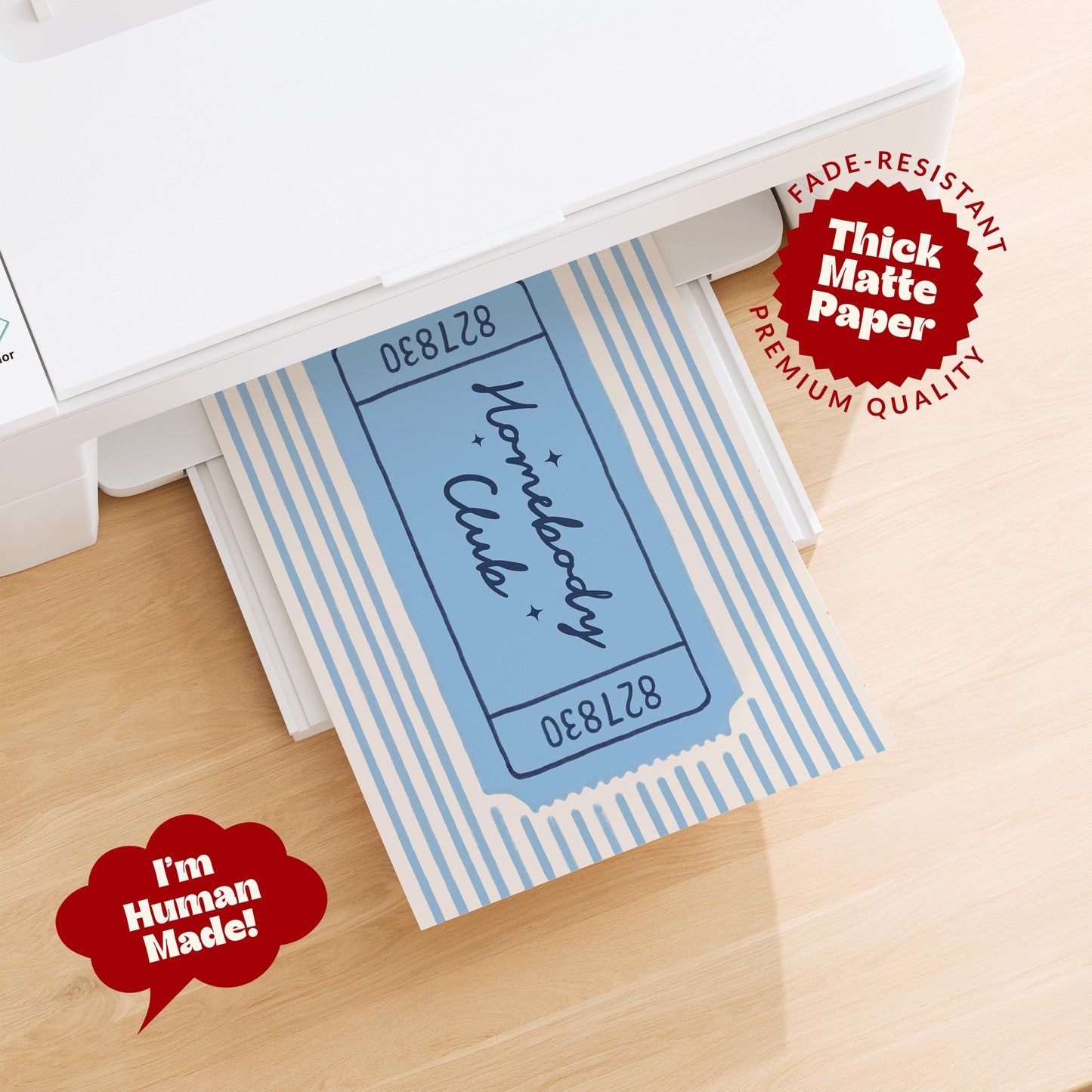 Homebody Club Ticket Print