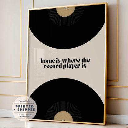 Record Player Quote Print