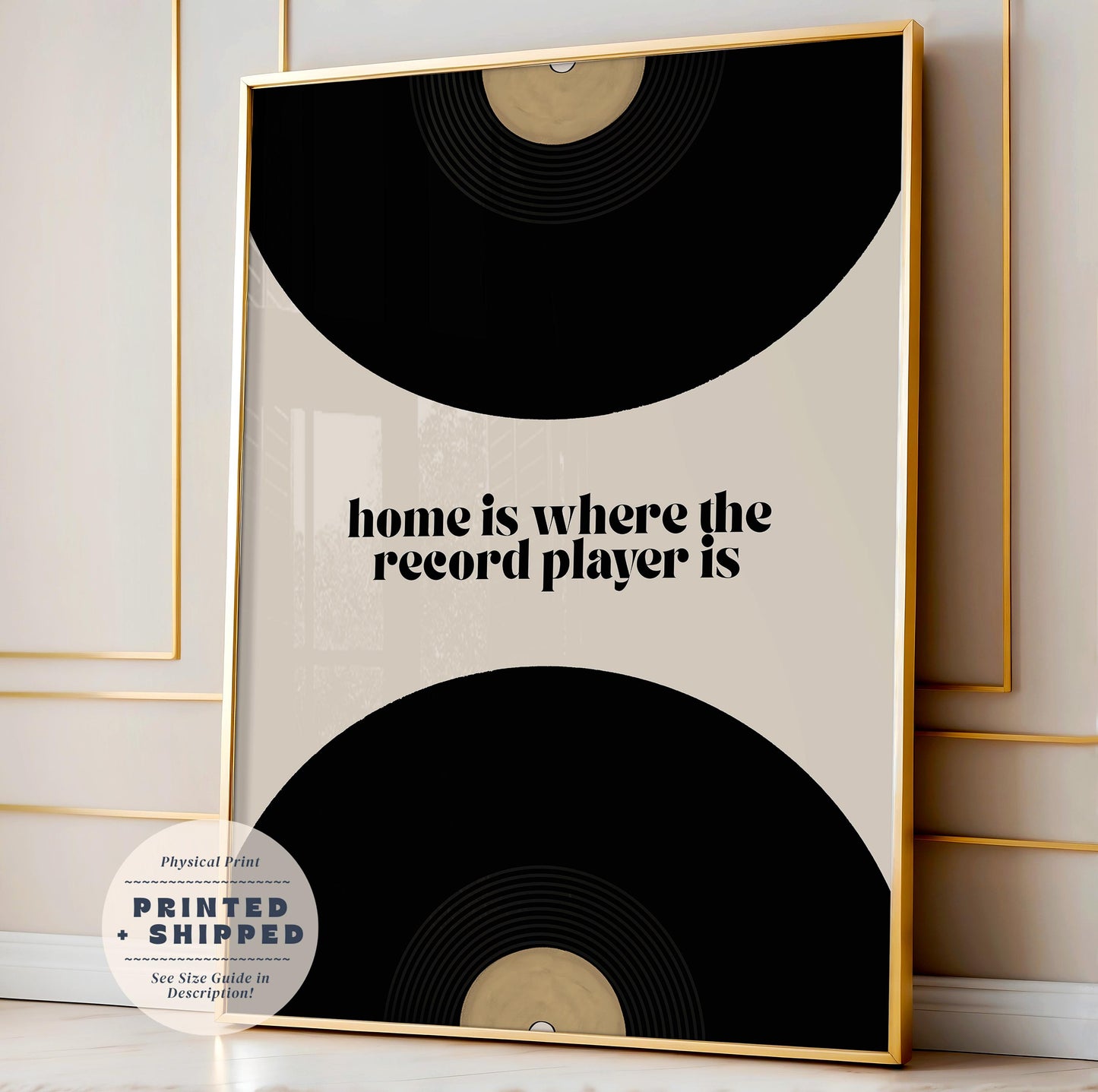 Record Player Quote Print