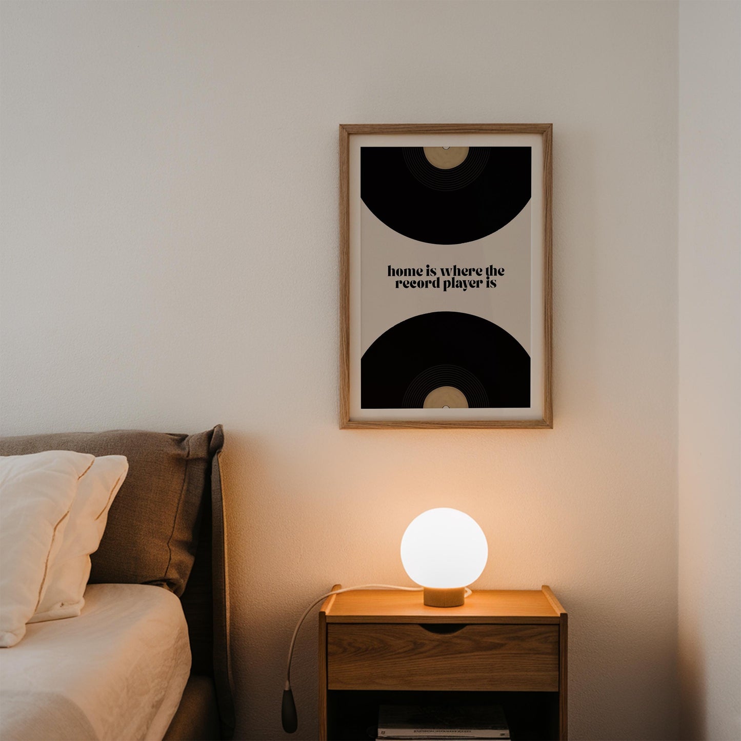Record Player Quote Print