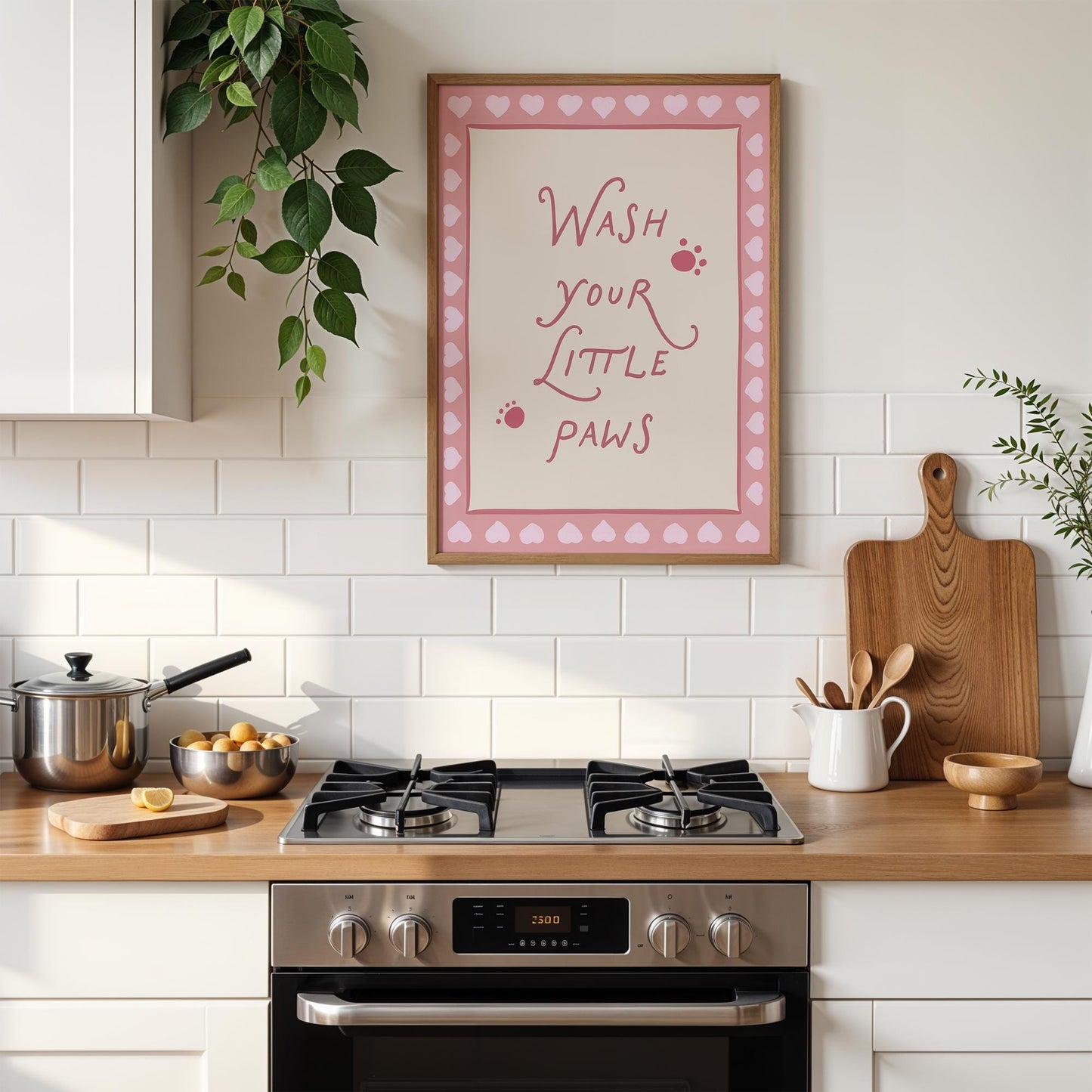 Wash Your Paws Bathroom Print