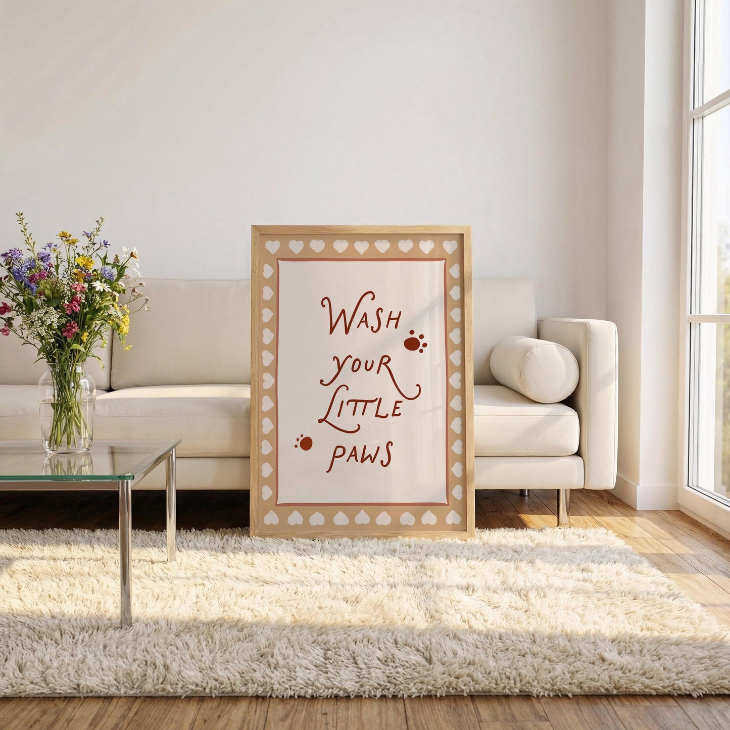 Wash Your Paws Bathroom Print