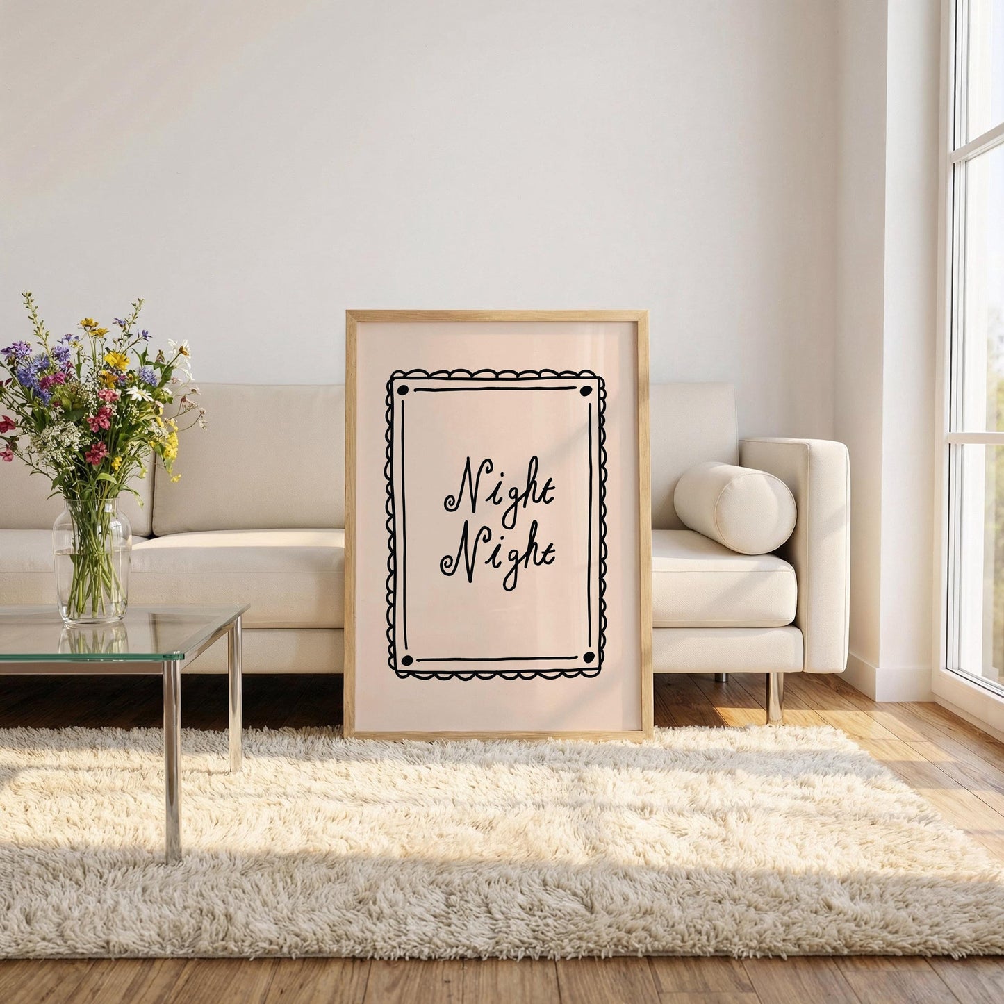 Night Night Bedroom Print